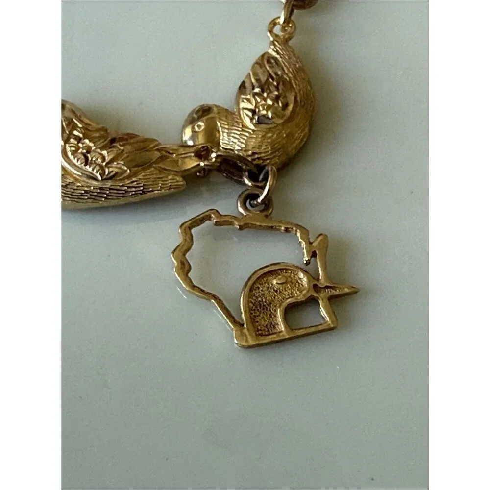 14k gold Wisconsin State bracelet